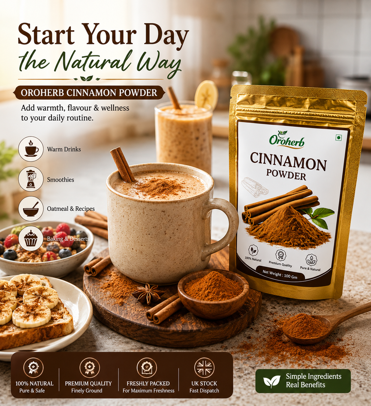 OROHERB Cinnamon Powder 100g