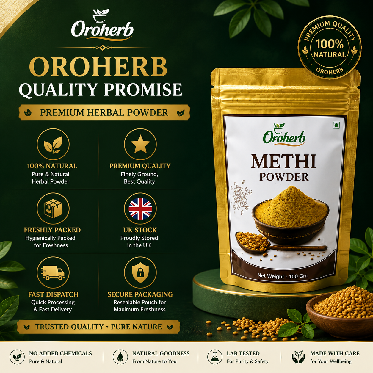 OROHERB Methi Powder 100g