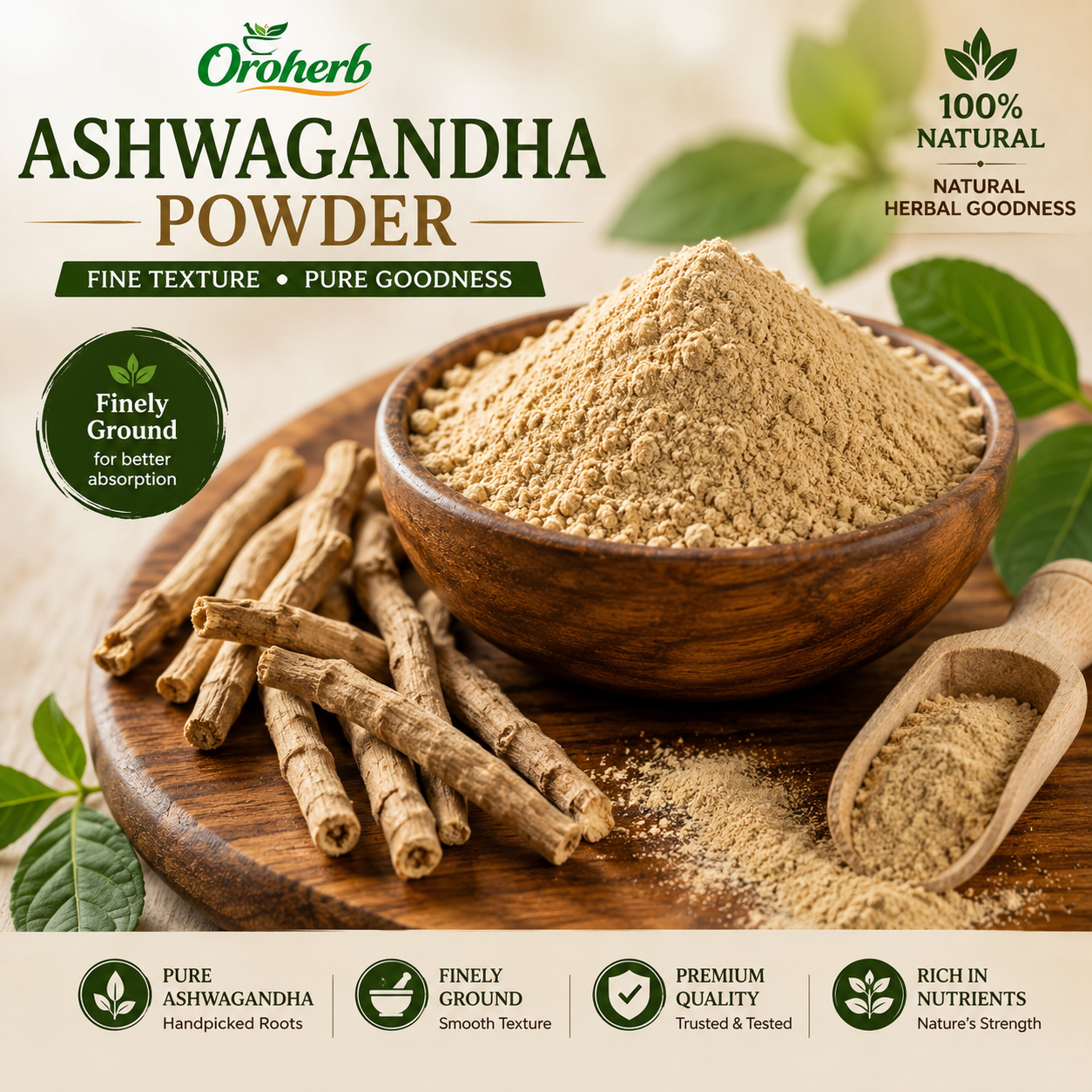 OROHERB Ashwagandha Powder 100g