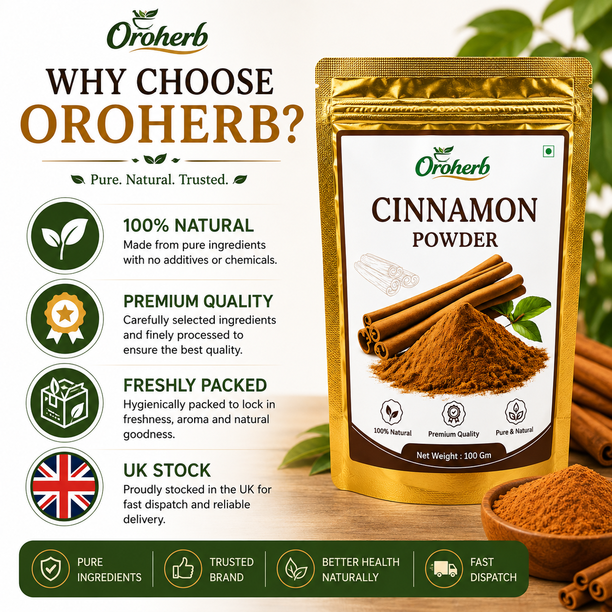 OROHERB Cinnamon Powder 100g