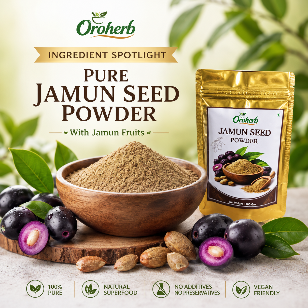 OROHERB Jamun Seed Powder 100g