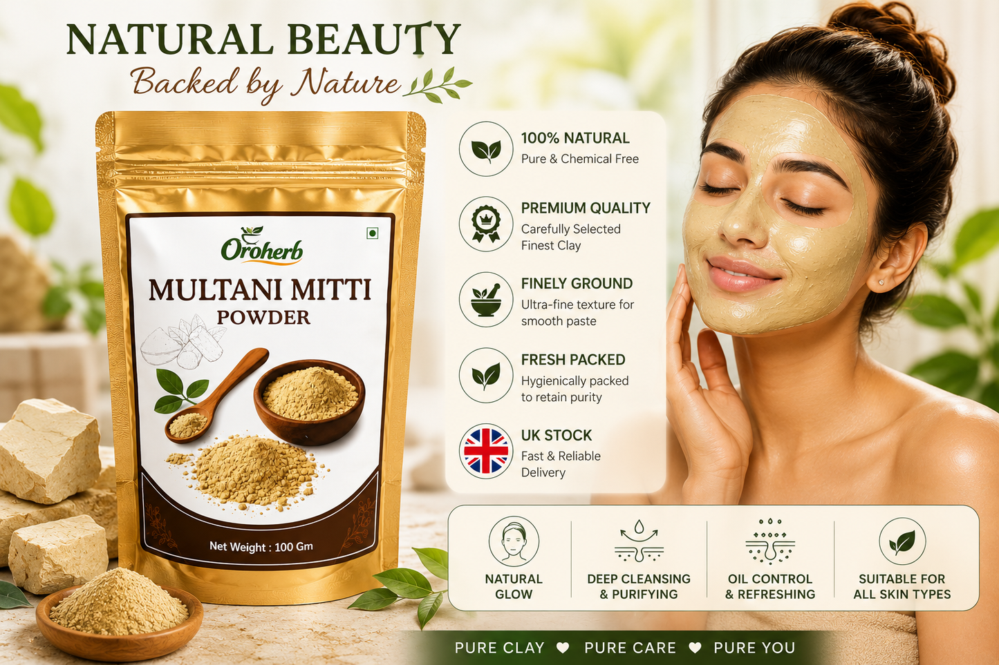 OROHERB Multani Mitti Powder 100g