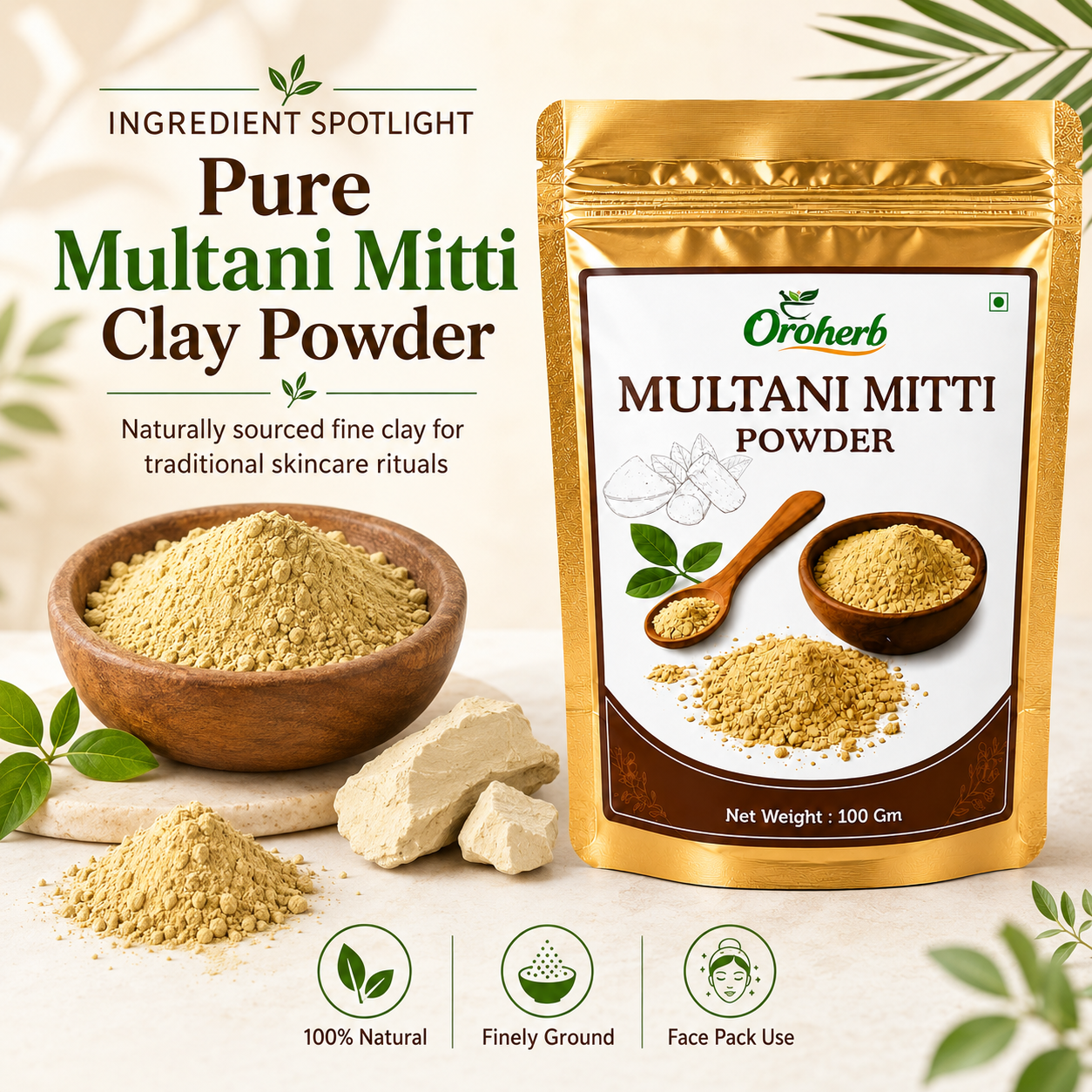 OROHERB Multani Mitti Powder 100g